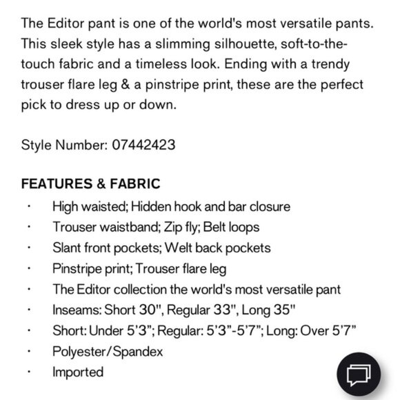 NWOT Express Navy Pinstripe Editor High Waisted Flare Trousers Pants 14L - Picture 3 of 8